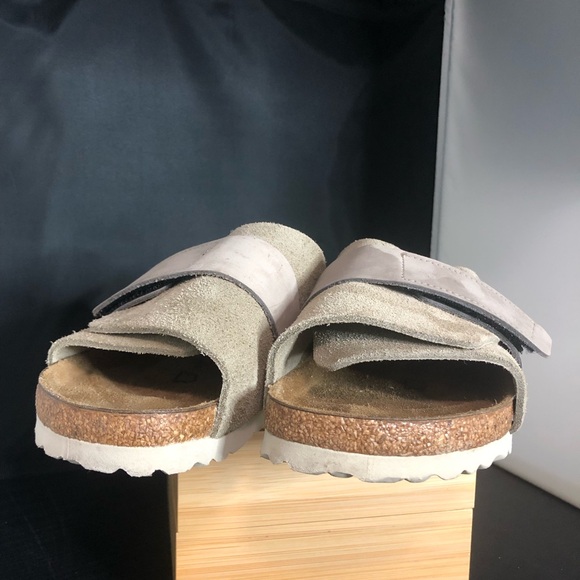 Birkenstock Brown Suede Footbed Sandals - Picture 3 of 16